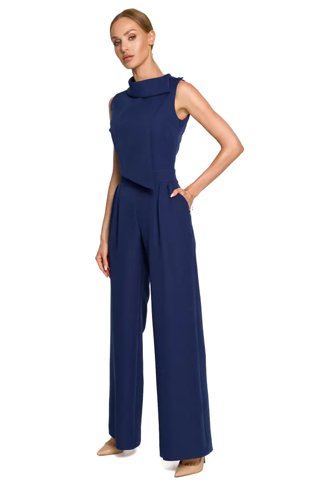 ⁨M702 Sleeveless jumpsuit with double front - navy blue (Navy blue, Size XL (42))⁩ at Wasserman.eu