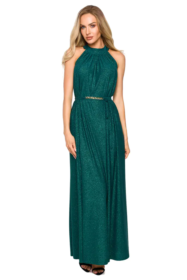 ⁨M721 Dress with halter neckline - emerald (Green, One size one)⁩ at Wasserman.eu