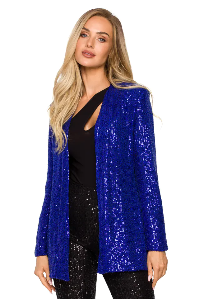 ⁨M724 Sequin jacket without clasp - cornflower (Color: blue, Size XL (42))⁩ at Wasserman.eu