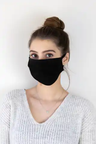 ⁨Reusable cotton protective mask five-pack black (Multicolor, one size one)⁩ at Wasserman.eu