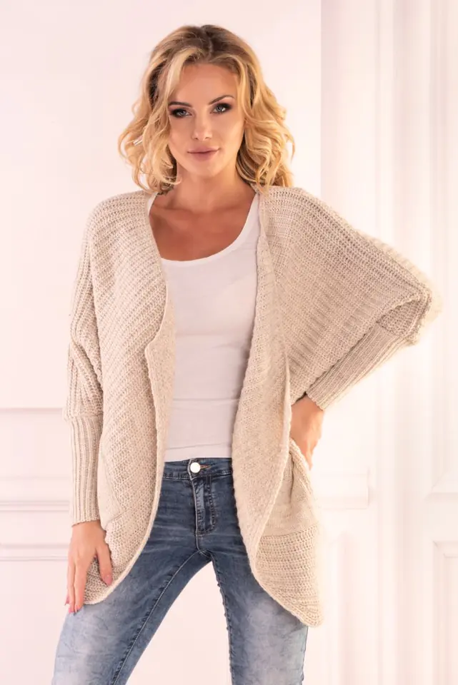 ⁨Monaren Beige sweter (kolor beżowy, rozmiar one size)⁩ w sklepie Wasserman.eu