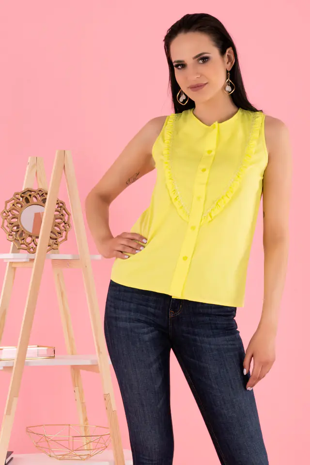 ⁨Nenaria Yellow B47 blouse (Yellow, Size M (38))⁩ at Wasserman.eu