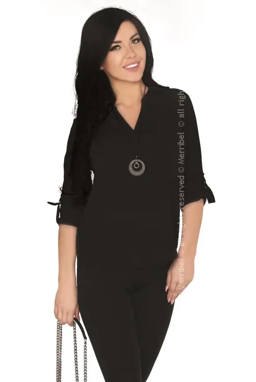 Nieve blouse (Black, Size M (38)) at Wasserman.eu