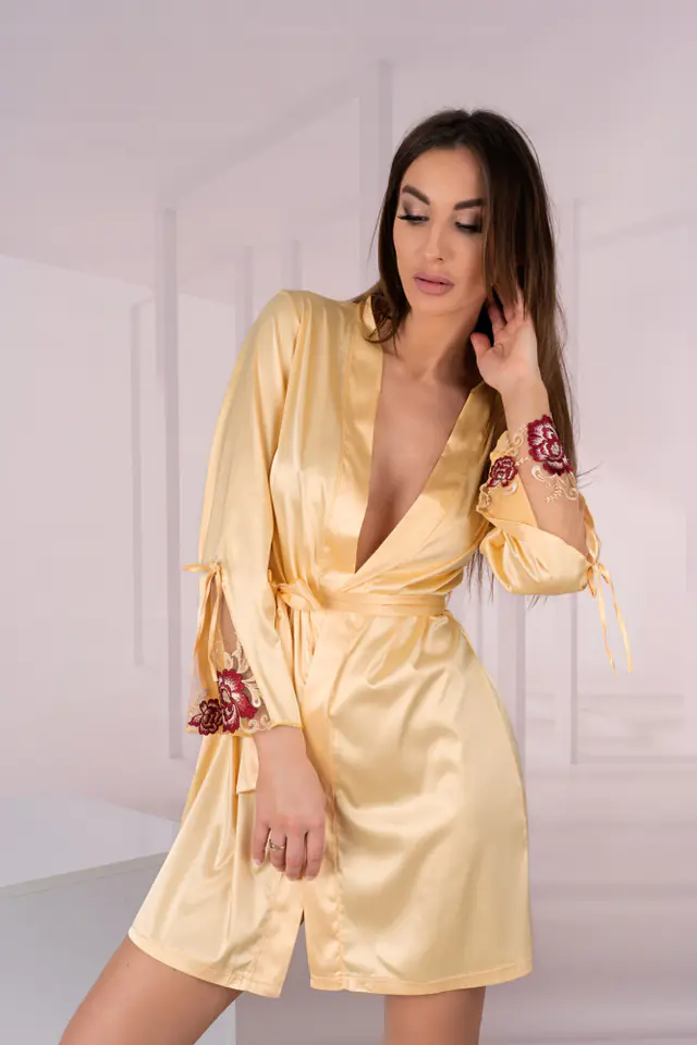 ⁨Parllie LC 90393-1 Sunglow X Collection szlafrok (kolor złoty, rozmiar S/M)⁩ w sklepie Wasserman.eu