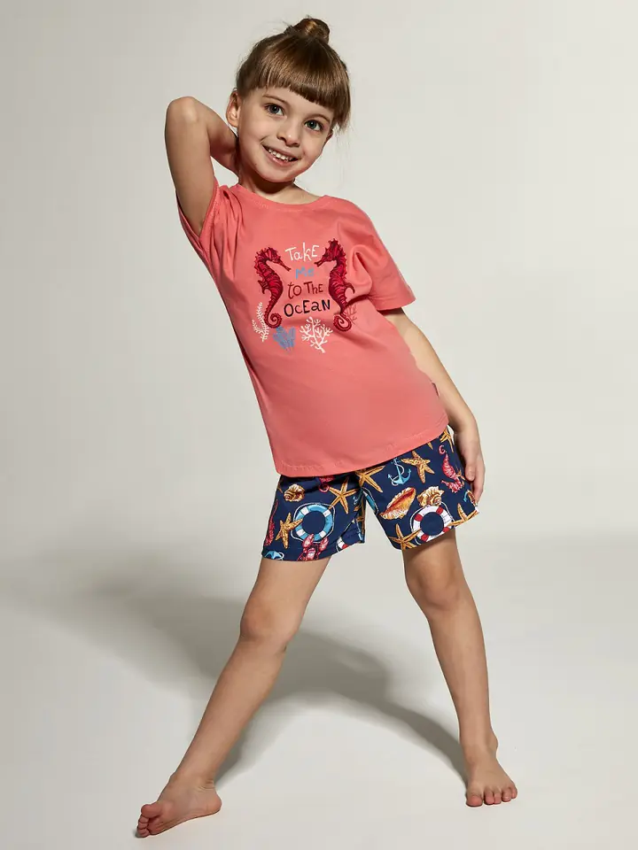 ⁨PAJAMAS CORNETTE DZ KD-249/94 SEAHORSE (Peach color, size 98-104)⁩ at Wasserman.eu