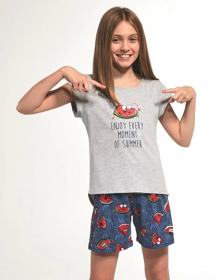 ⁨PAJAMAS CORNETTE DZ 360/73 WATERMELON (Colour grey melange, size 134-140)⁩ at Wasserman.eu