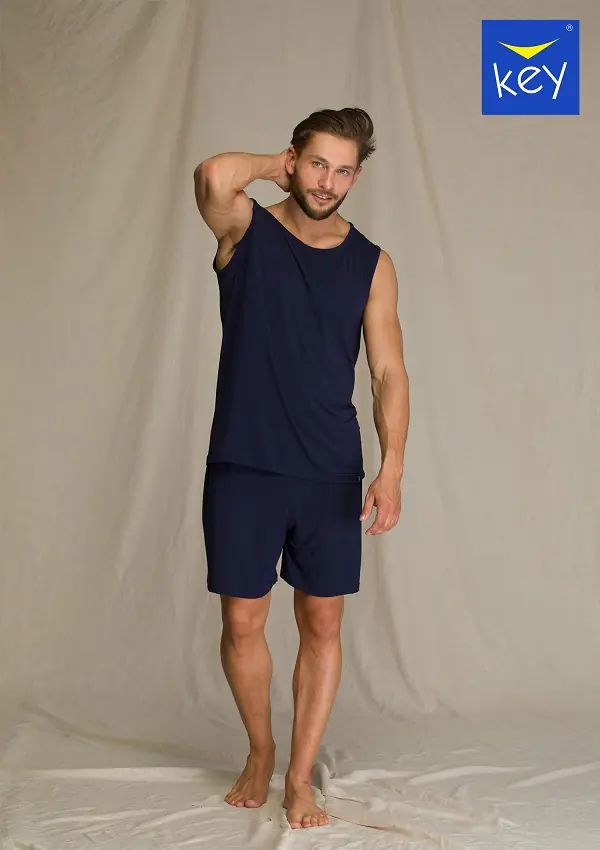 ⁨PAJAMAS KEY MNS-001 (Navy blue, size M (38))⁩ at Wasserman.eu