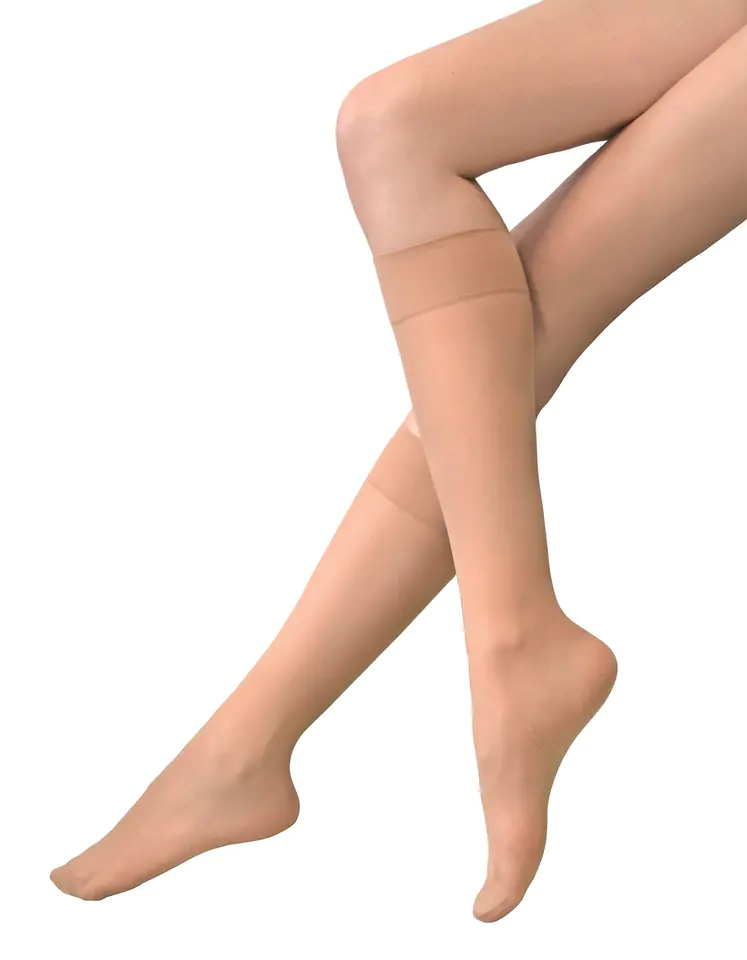 ⁨KNITTEX SABIA KNEE SOCKS 10 den summer (Beige, one size one-size)⁩ at Wasserman.eu