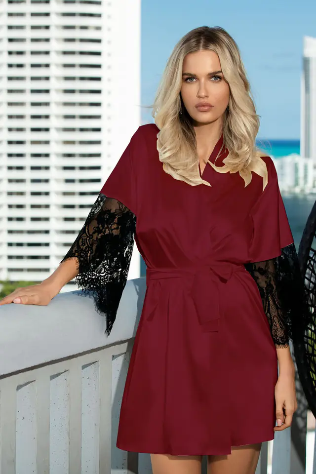 ⁨PODOMKA DAGMARA SATYNA BORDO (kolor Bordowy, rozmiar 2xl)⁩ w sklepie Wasserman.eu