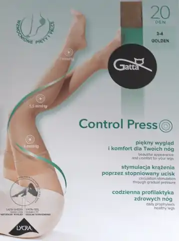 ⁨POŃCZOCHY GATTA CONTROL PRESS (kolor Nero, rozmiar 3/4)⁩ w sklepie Wasserman.eu