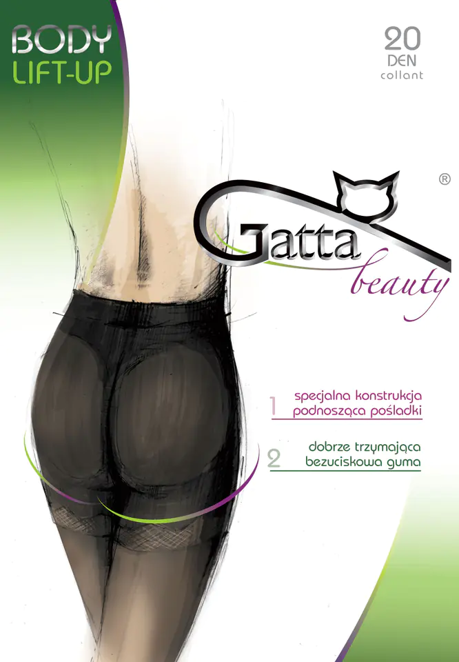 ⁨RAJSTOPY GATTA BODY LIFT-UP (kolor Nero, rozmiar 3)⁩ w sklepie Wasserman.eu