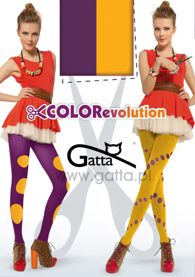 ⁨RAJSTOPY GATTA COLOREVOLUTION 40 (kolor purple-honey, rozmiar 3)⁩ w sklepie Wasserman.eu