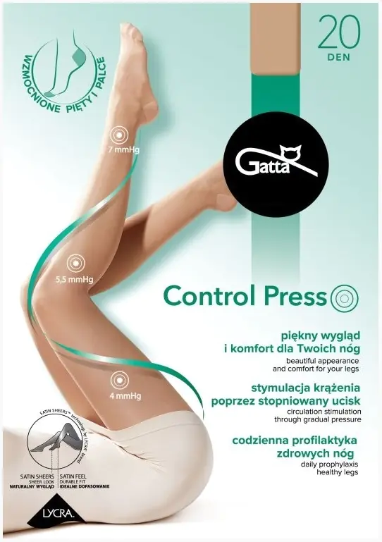 ⁨RAJSTOPY GATTA CONTROL PRESS (kolor Nero, rozmiar 2)⁩ w sklepie Wasserman.eu