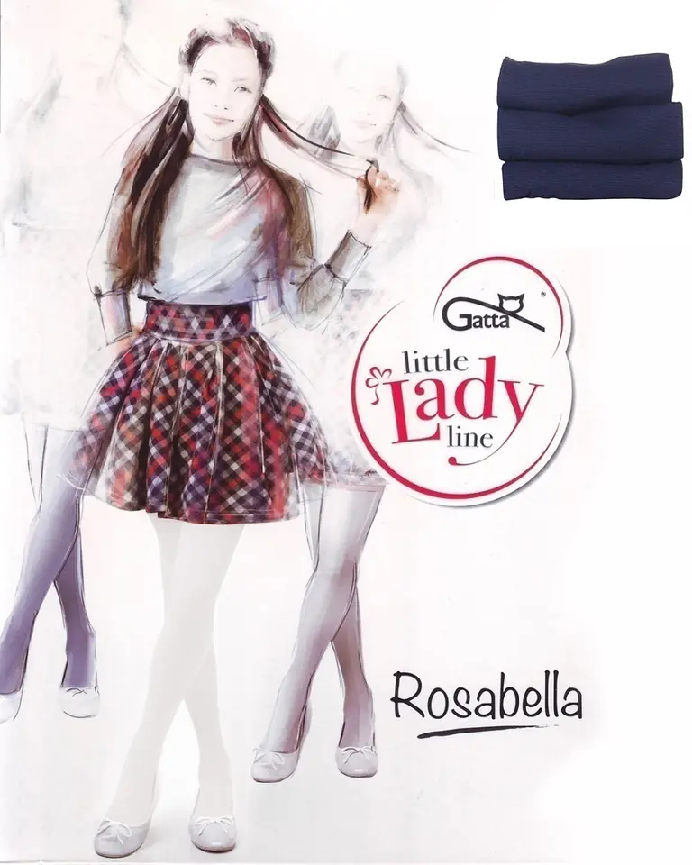 ⁨GATTA DZ ROSABELLA TIGHTS microfiber (Graphite color, size 140-146)⁩ at Wasserman.eu