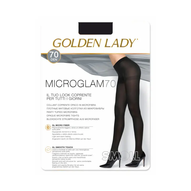 ⁨GOLDEN LADY MICROGLAM 70 TIGHTS (Black, Size 3)⁩ at Wasserman.eu