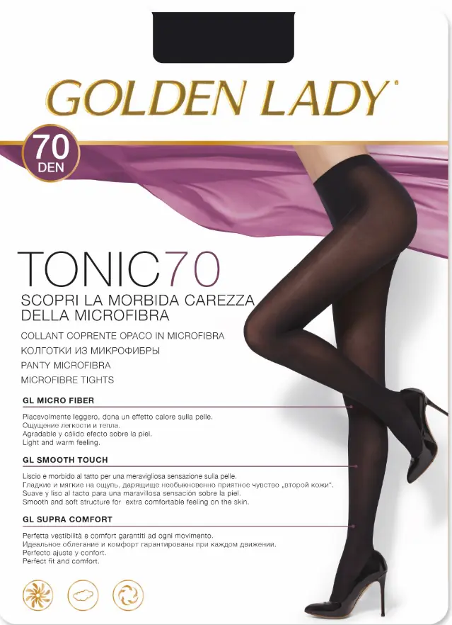 ⁨RAJSTOPY GOLDEN LADY TONIC 70 (kolor Nero, rozmiar 2)⁩ w sklepie Wasserman.eu