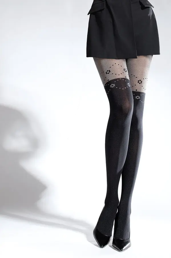 ⁨KNITTEX FRAGILE 50 3D TIGHTS (Colour melange grey/black, Size 2)⁩ at Wasserman.eu