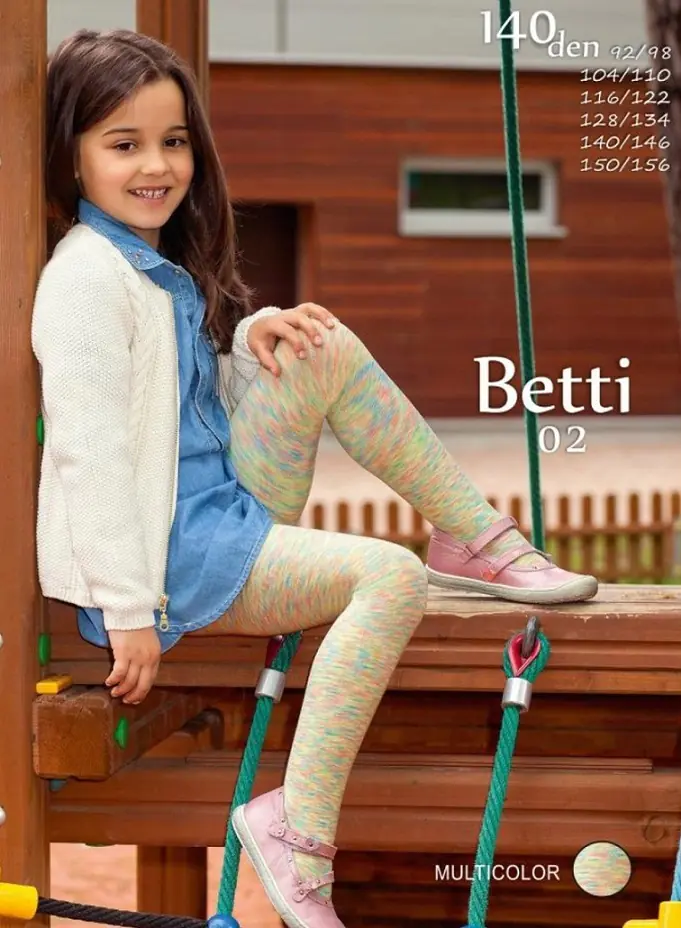 ⁨TIGHTS MONA DZ BETTI 02 140 (Patterned color, size 140-146)⁩ at Wasserman.eu