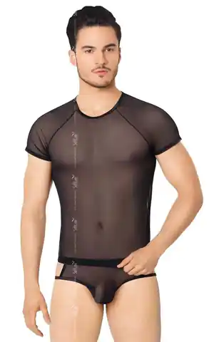 ⁨Shirt and Shorts 4607 czarny (kolor czarny, rozmiar M/L)⁩ w sklepie Wasserman.eu