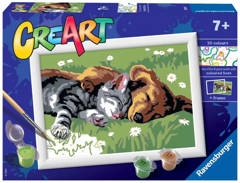 ⁨Coloring book CreArt for children Sleepy kitty with a dog⁩ at Wasserman.eu