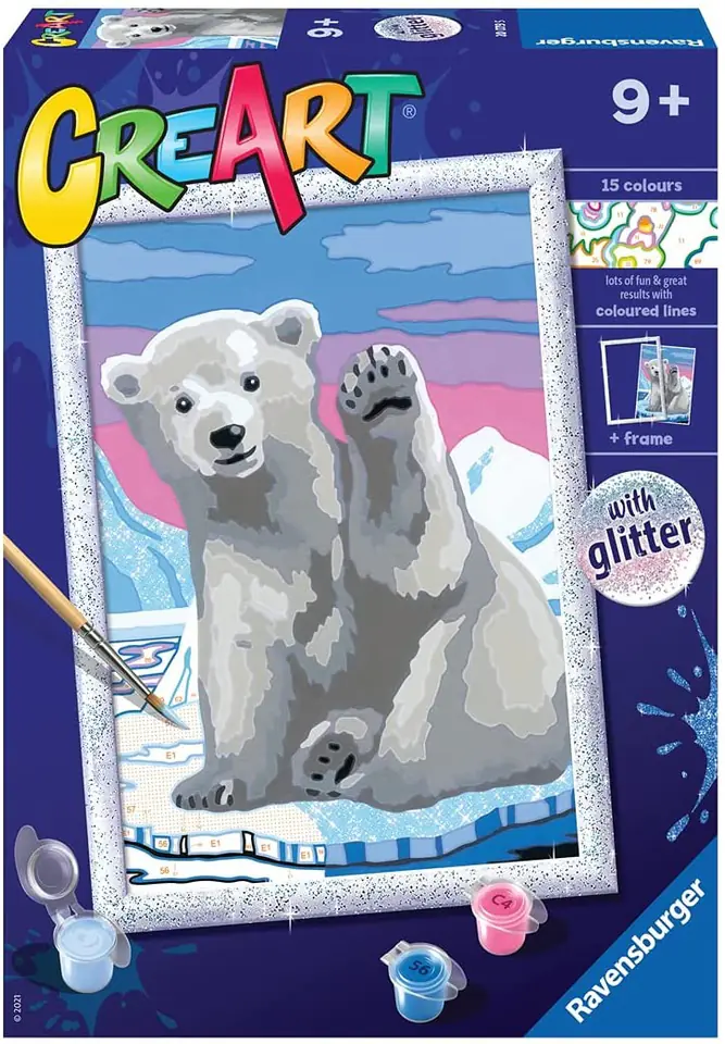 Coloring book CreArt for children A polar bear at Wasserman.eu