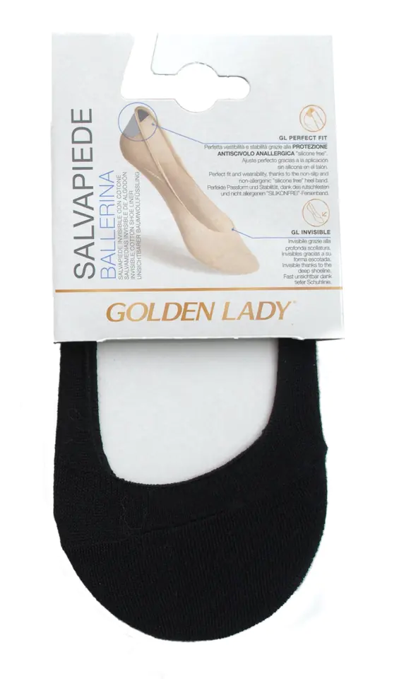 ⁨STOPKI GOLDEN LADY BALLERINA 6P (kolor Nero, rozmiar M/L)⁩ w sklepie Wasserman.eu