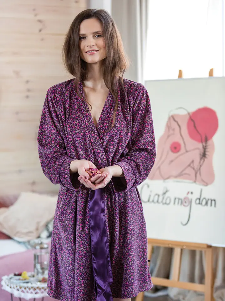 ⁨BATHROBE KEY LGD-640 B22 (Purple, Size S (36))⁩ at Wasserman.eu