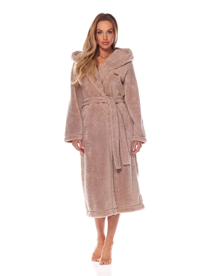 ⁨SZLAFROK L&L DAMSKI 2205 BRANDI LONG (kolor ecri, rozmiar XL)⁩ w sklepie Wasserman.eu