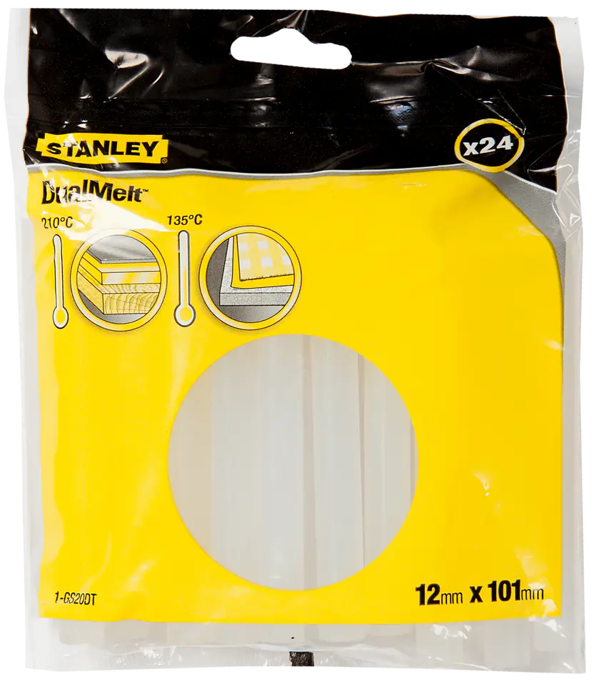 ⁨GS20DT1 Hot melt adhesive 11mm, L:100mm, 24 pieces, Stanley 1-GS20DT⁩ at Wasserman.eu