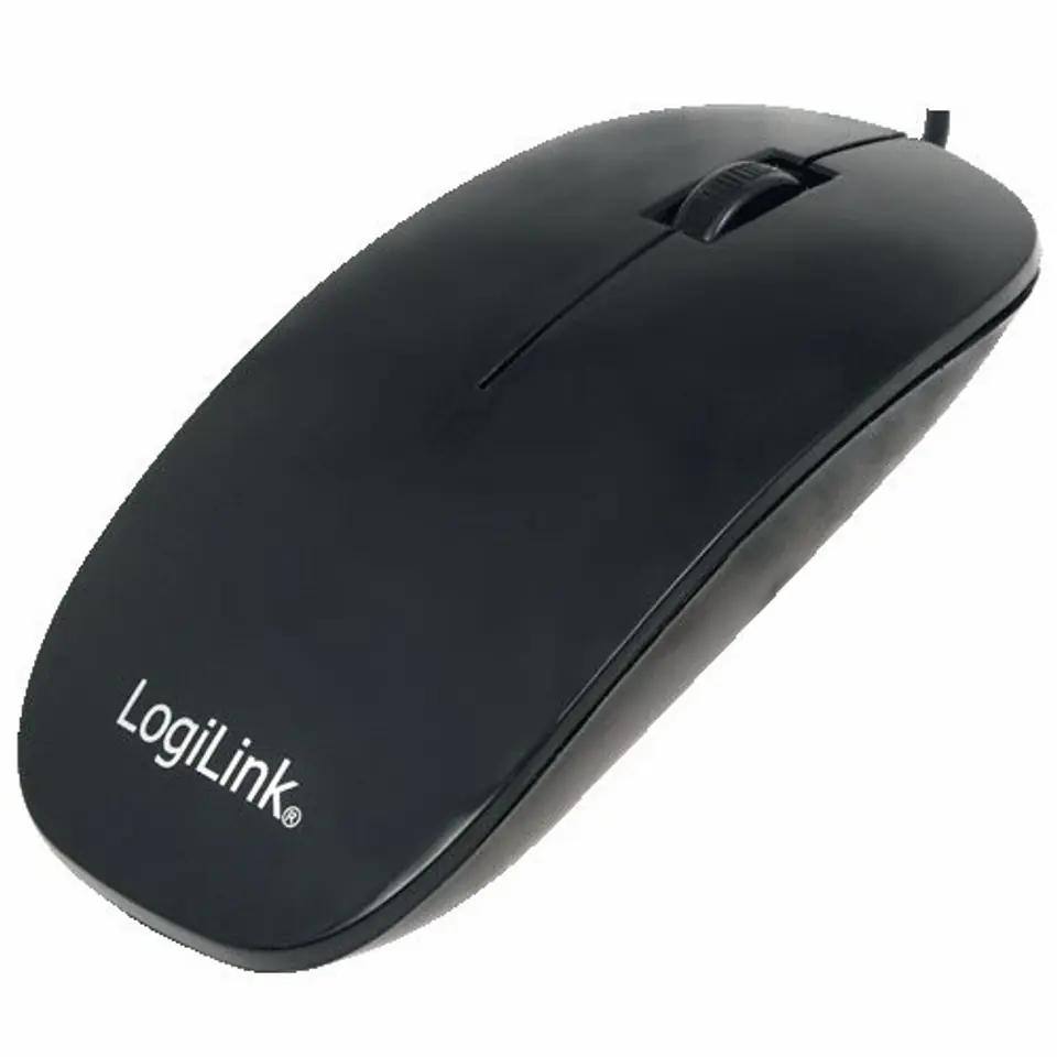 ⁨Flat USB optical mouse, black ID0063⁩ at Wasserman.eu