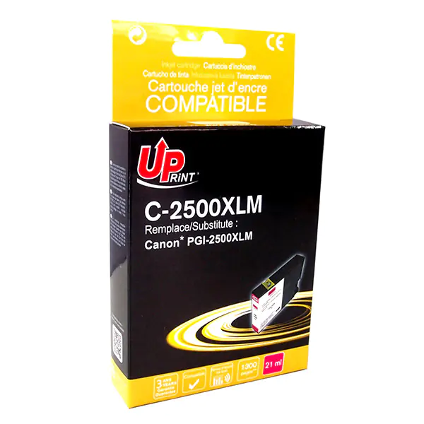 ⁨UPrint kompatybilny ink / tusz z PGI 2500XL, C-2500XLM, magenta, 1300s, 21ml⁩ w sklepie Wasserman.eu