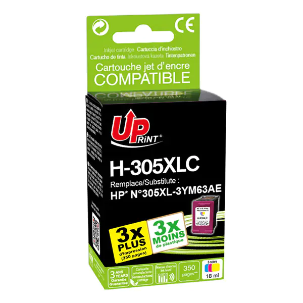 ⁨UPrint kompatybilny ink / tusz z 3YM63AE, HP 305XL, H-305XLCL, Tri-colour, 350s, High yield⁩ w sklepie Wasserman.eu