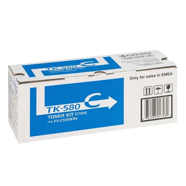 ⁨Kyocera oryginalny toner TK580C, 1T02KTCNL0, cyan, 2800s⁩ w sklepie Wasserman.eu