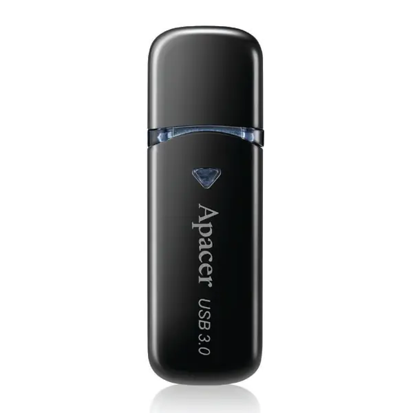 ⁨Apacer USB flash disk, USB 3.0, 64GB, AH355, czarny, AP64GAH355B-1, USB A, z osłoną⁩ w sklepie Wasserman.eu