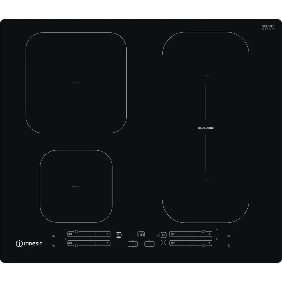 ⁨Indesit IB 65B60 NE Black Built-in 59 cm Zone induction hob 4 zone(s)⁩ at Wasserman.eu