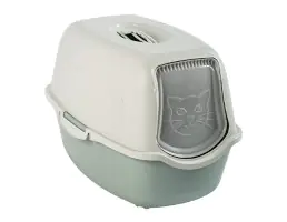 ⁨ROTHO Bailey Hooded litter box Green, White⁩ at Wasserman.eu