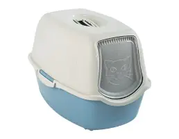 ⁨ROTHO Bailey Hooded litter box Blue, White⁩ at Wasserman.eu