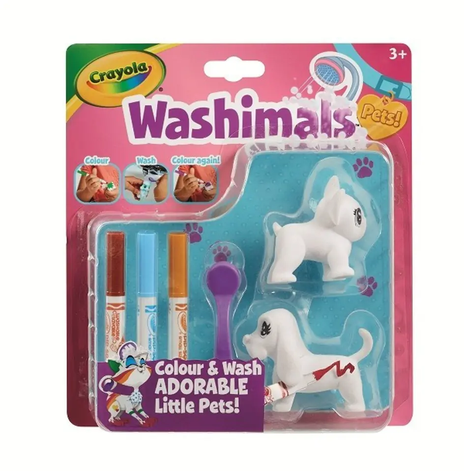 ⁨Zestaw kreatywny Crayola Figurki do malowania Washimals Blister Pack Psy⁩ w sklepie Wasserman.eu