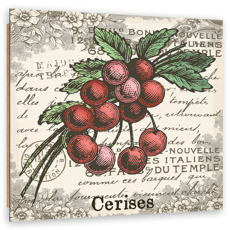 ⁨Obraz Deco Panel, Wiśnia vintage (Rozmiar 30x30)⁩ w sklepie Wasserman.eu