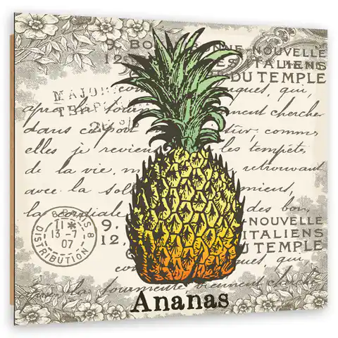 ⁨Obraz Deco Panel, Ananas vintage (Rozmiar 40x40)⁩ w sklepie Wasserman.eu