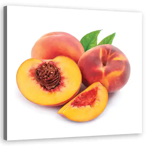 ⁨Obraz na płótnie, Owoce brzoskwinia (Rozmiar 50x50)⁩ w sklepie Wasserman.eu