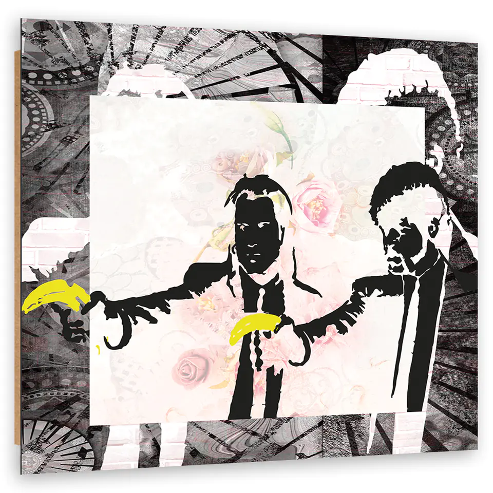 ⁨Obraz Deco Panel, Banksy Pulp Fiction (Rozmiar 30x30)⁩ w sklepie Wasserman.eu
