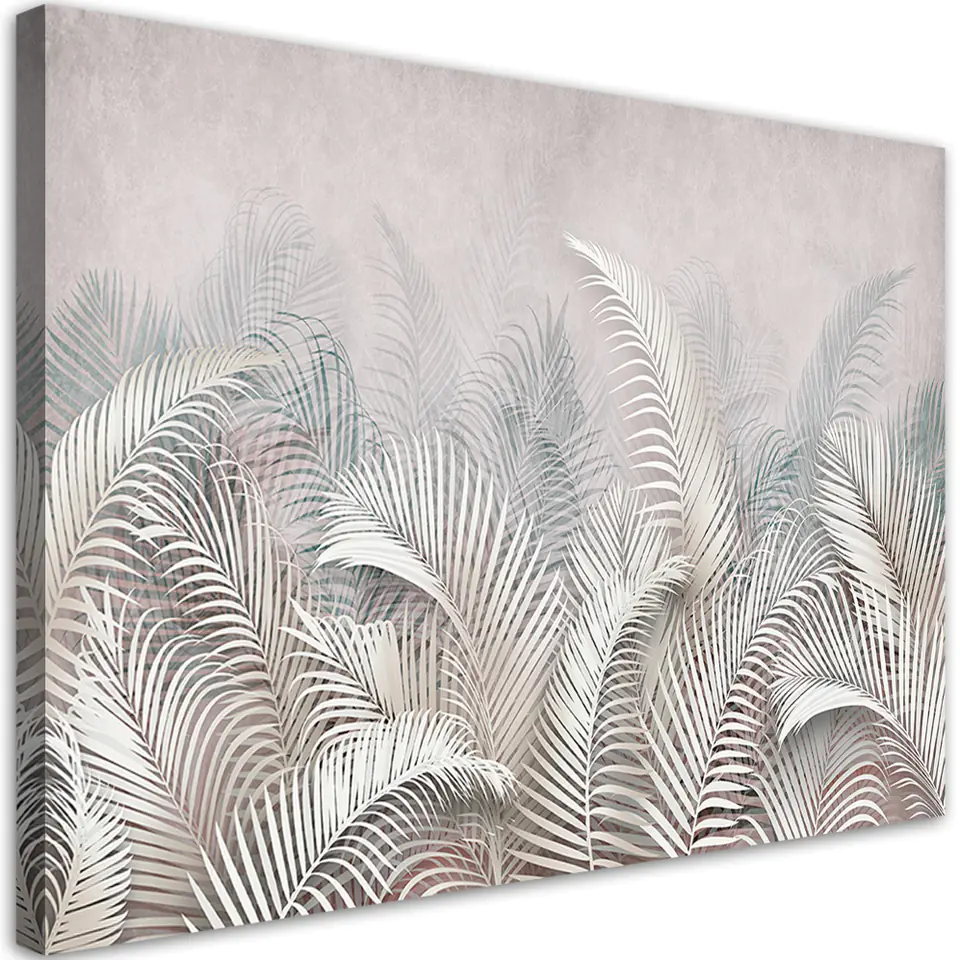 ⁨Obraz na płótnie, Liście palmy 3D (Rozmiar 60x40)⁩ w sklepie Wasserman.eu