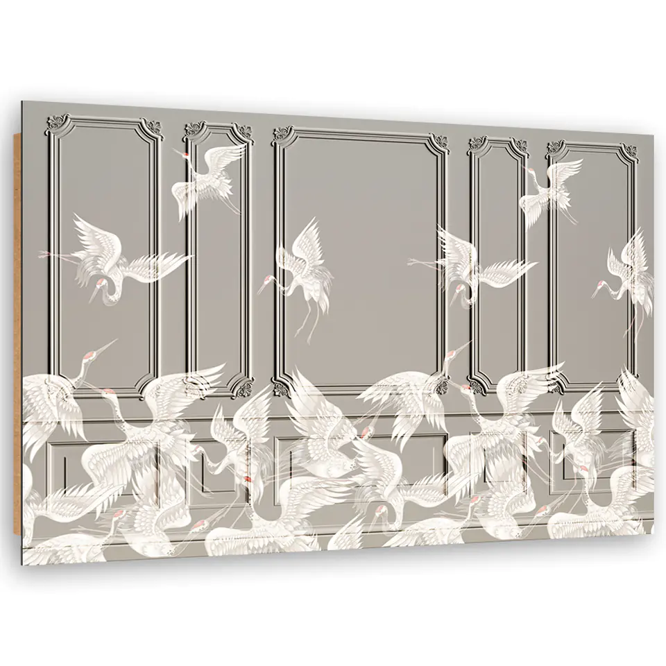 ⁨Obraz Deco Panel, Żurawie w locie (Rozmiar 60x40)⁩ w sklepie Wasserman.eu