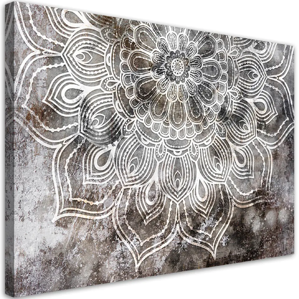⁨Obraz na płótnie, Abstrakcyjna mandala (Rozmiar 60x40)⁩ w sklepie Wasserman.eu