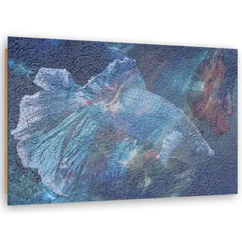 ⁨Obraz Deco Panel, Niebieski kwiat abstrakcja (Rozmiar 120x80)⁩ w sklepie Wasserman.eu