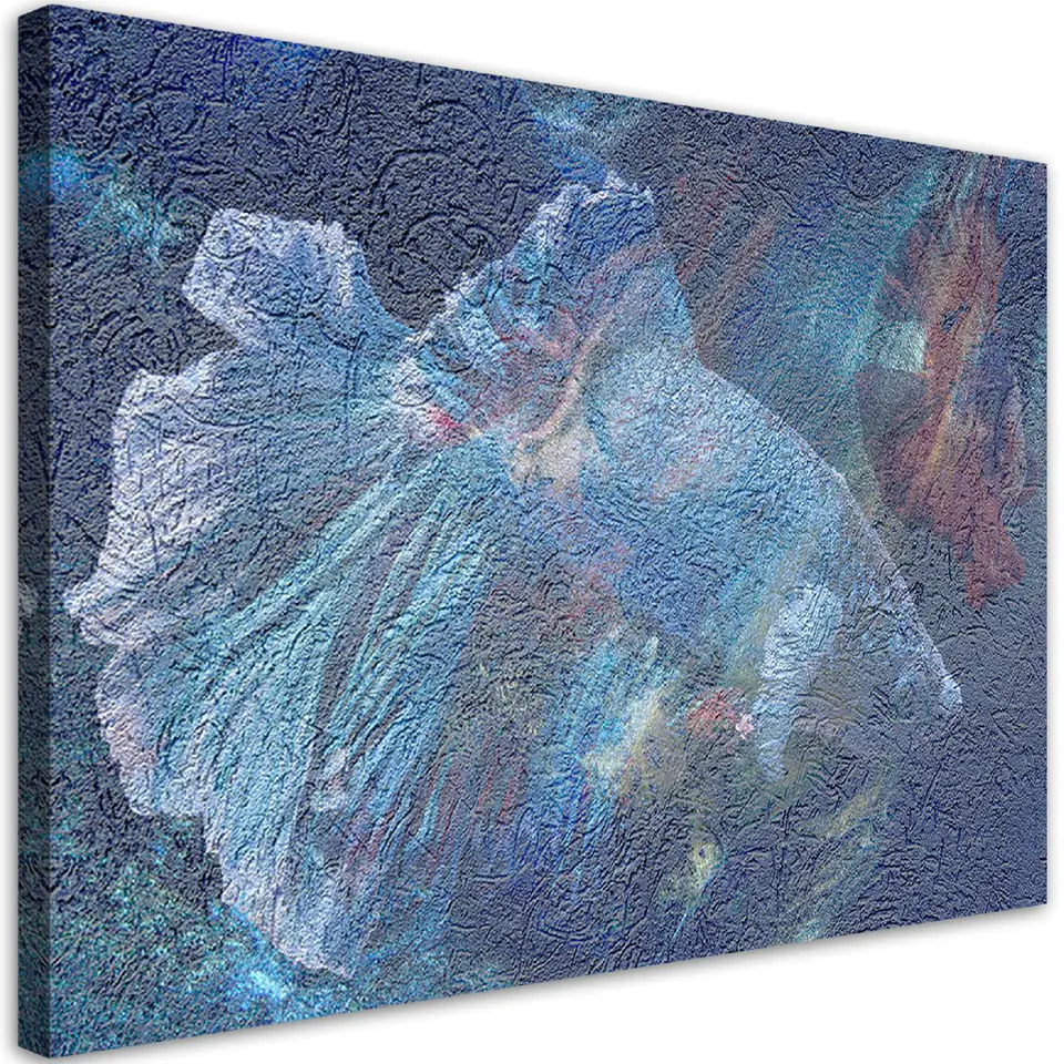 ⁨Obraz na płótnie, Niebieski kwiat abstrakcja (Rozmiar 60x40)⁩ w sklepie Wasserman.eu