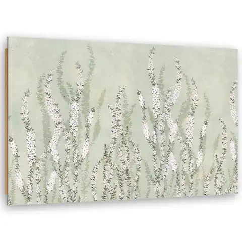 ⁨Obraz Deco Panel, Drobne kwiaty na tle ściany (Rozmiar 60x40)⁩ w sklepie Wasserman.eu