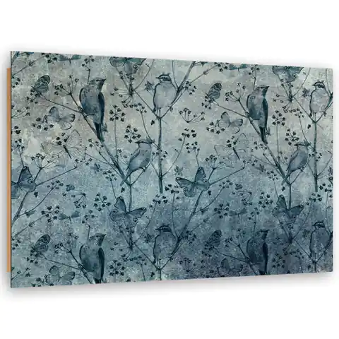 ⁨Obraz Deco Panel, Ptaki na gałęziach (Rozmiar 120x80)⁩ w sklepie Wasserman.eu