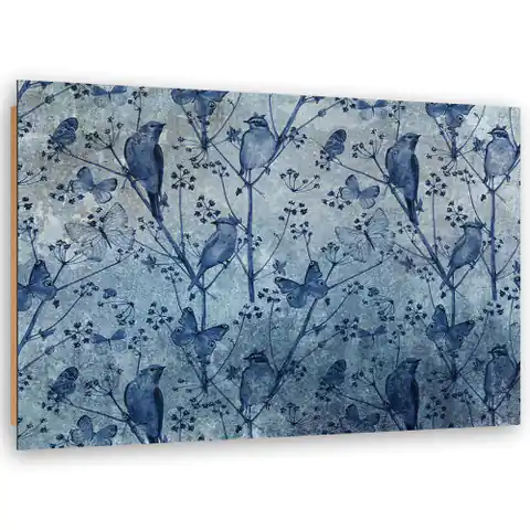 ⁨Obraz Deco Panel, Ptaki na gałęziach (Rozmiar 60x40)⁩ w sklepie Wasserman.eu